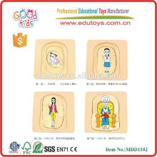 Educational story of a woman wooden puzzle